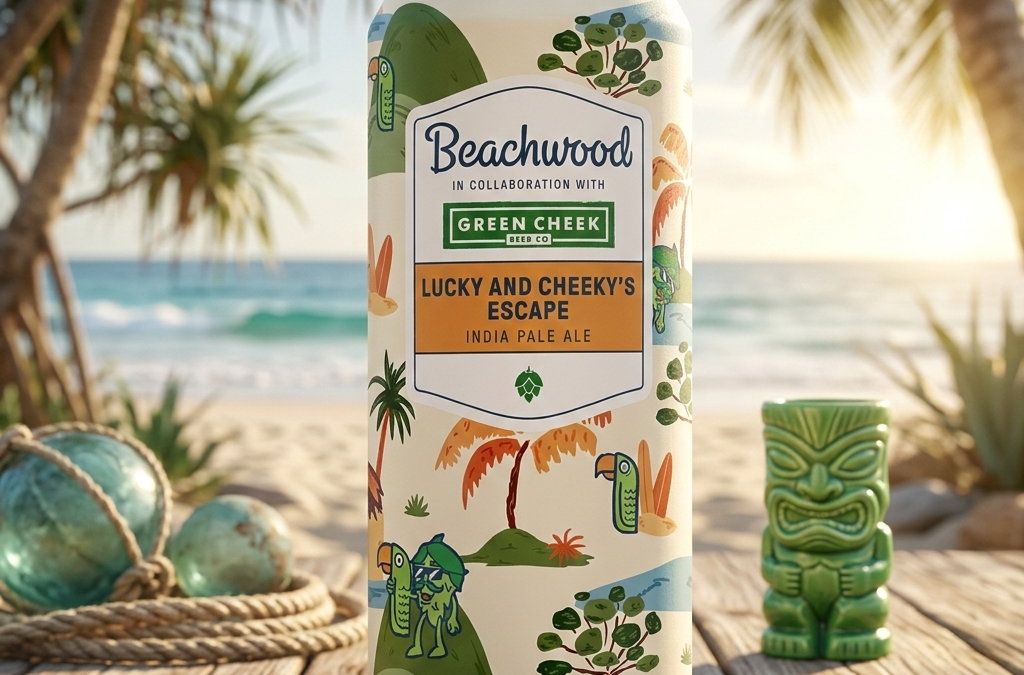 Beer Review: Beachwood/Green Cheek Lucky & Cheeky’s Escape West Coast IPA